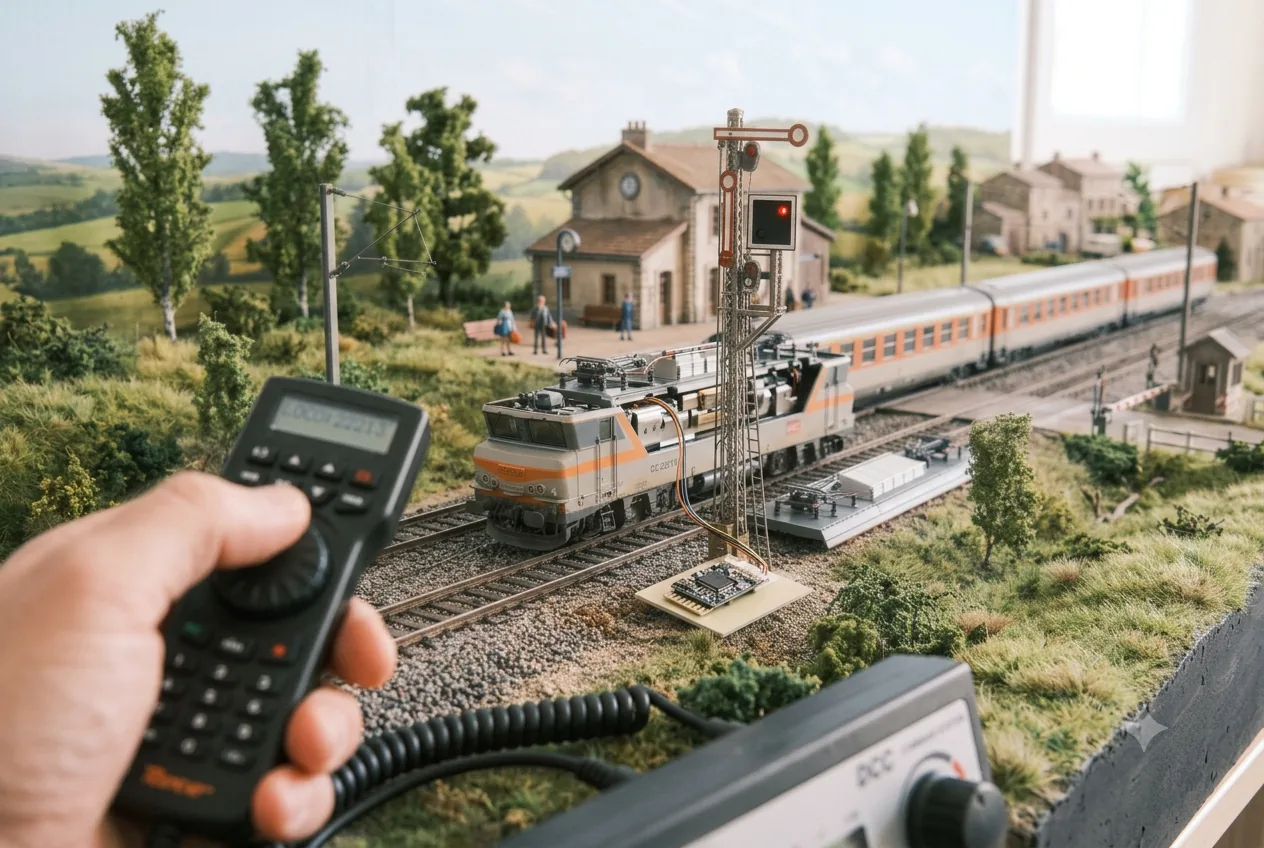 Commande numérique DCC d’un réseau de train miniature HO