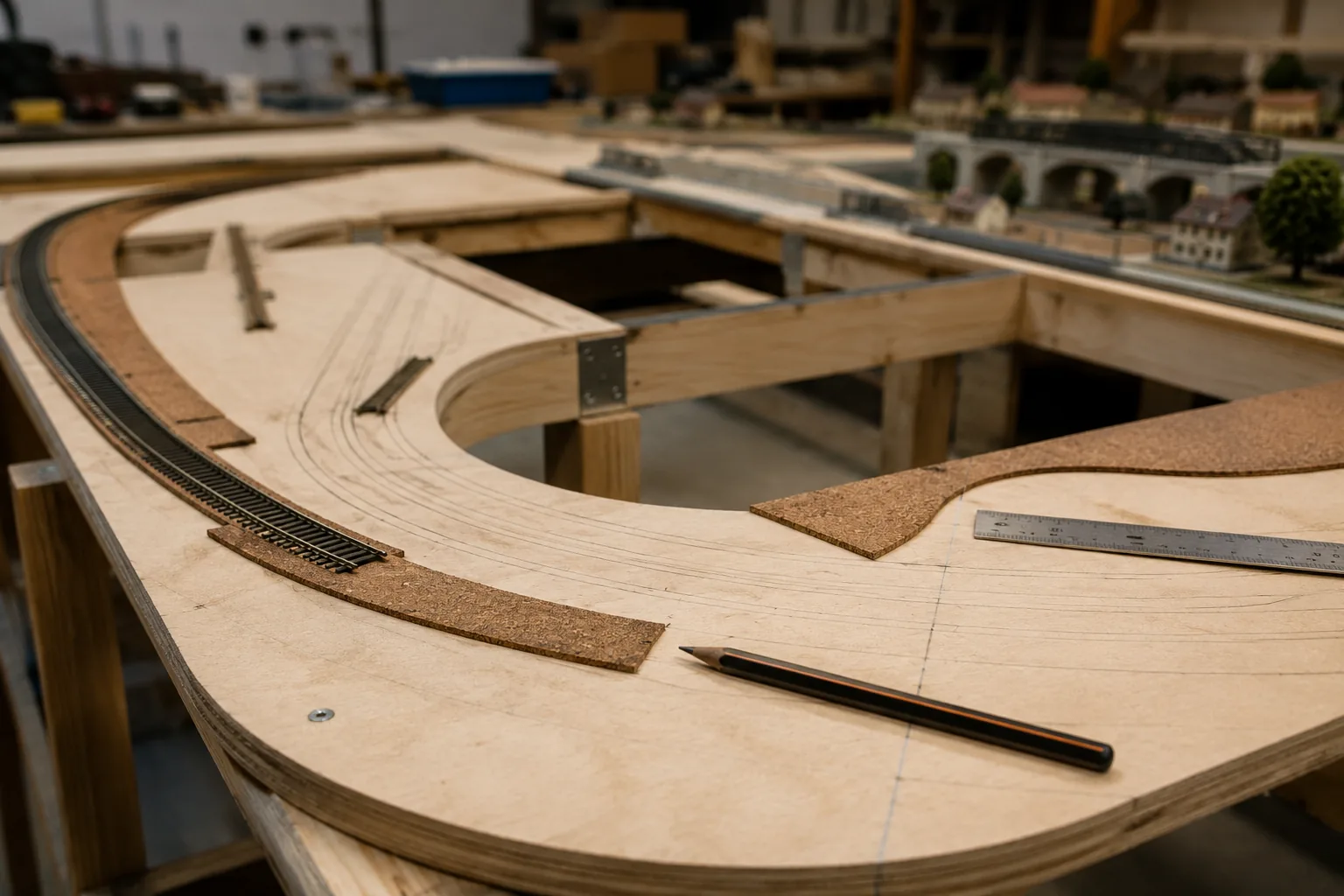Construction de l’infrastructure d’un réseau de train miniature HO