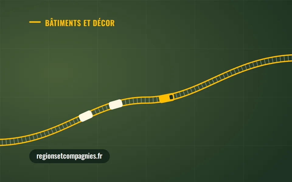 Régions & Compagnies : Bâtiments en carton imprimé et patiné